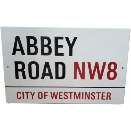 NW8002 – ABBEY ROAD STREET SIGN – Genuine LARGE model - 38x24 cm – enamel