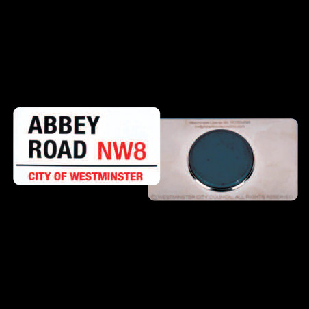 NW8004 – PLAQUE AIMANTÉE EMAILLÉE (MAGNET) – ABBEY ROAD OFFICIAL STREET SIGN